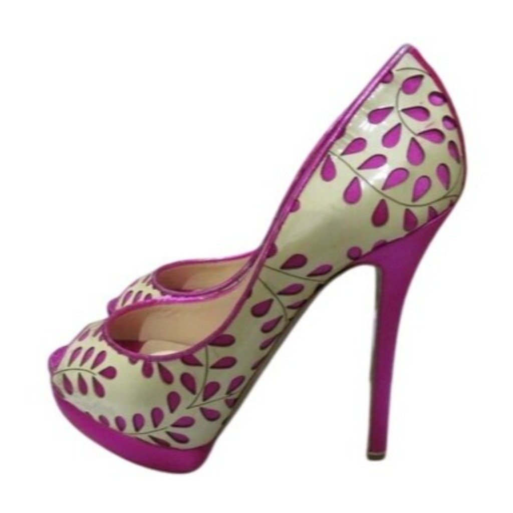 Nicholas Kirkwood Perforated Italian Leather Platform Stiletto Heels 36.5 6.5